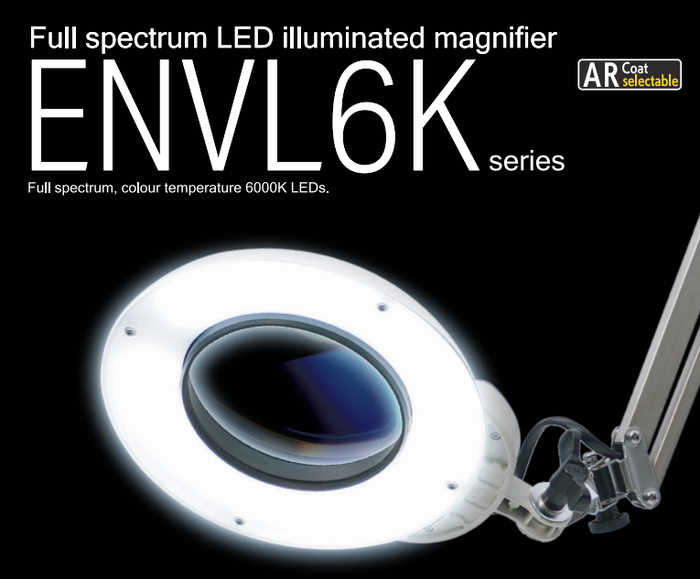 Otsuka ENVL6K-CF-4XAR โคมไฟแว่นขยายกำลังขยาย 4 เท่า  (Full Spectrum LED Lighting Magnifier) | Compact free arm type